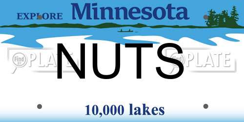 NUTS Minnesota License Plate