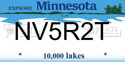 NV5R2T Minnesota License Plate