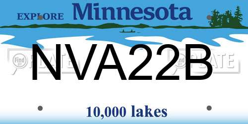 NVA22B Minnesota License Plate
