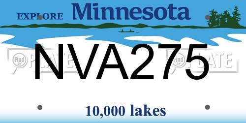 NVA275 Minnesota License Plate