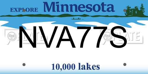 NVA77S Minnesota License Plate