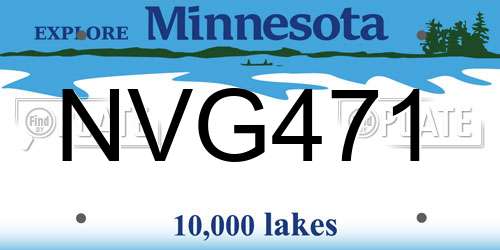 NVG471 Minnesota License Plate