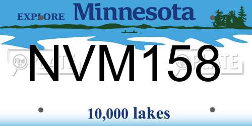 NVM158 Minnesota License Plate