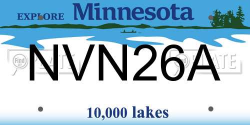 NVN26A Minnesota License Plate