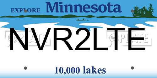 NVR2LTE Minnesota License Plate