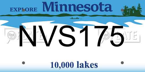NVS175 Minnesota License Plate
