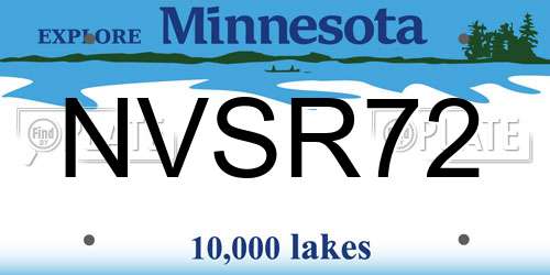 NVSR72 Minnesota License Plate