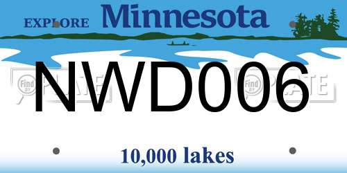 NWD006 Minnesota License Plate