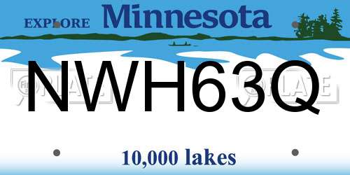 NWH63Q Minnesota License Plate