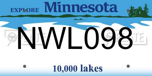 NWL098 Minnesota License Plate