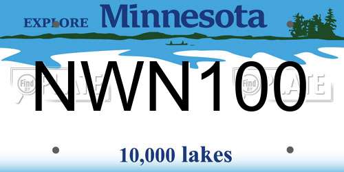 NWN100 Minnesota License Plate