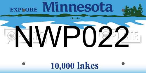 NWP022 Minnesota License Plate