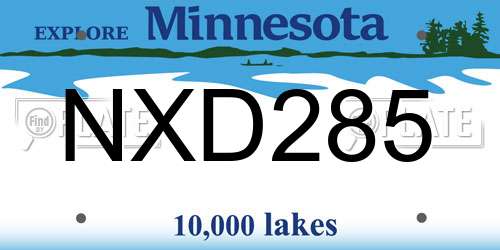 NXD285 Minnesota License Plate