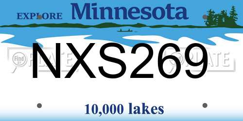 NXS269 Minnesota License Plate