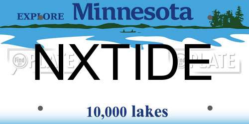 NXTIDE Minnesota License Plate