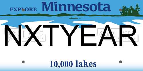 NXTYEAR Minnesota License Plate