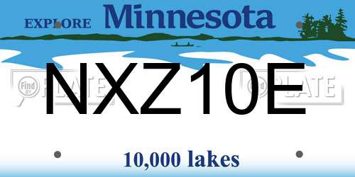 NXZ10E Minnesota License Plate
