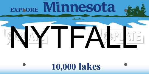 NYTFALL Minnesota License Plate