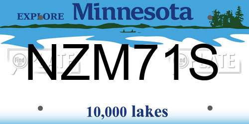 NZM71S Minnesota License Plate