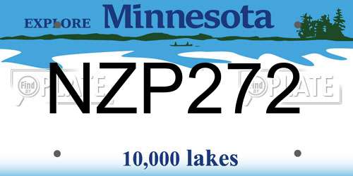 NZP272 Minnesota License Plate