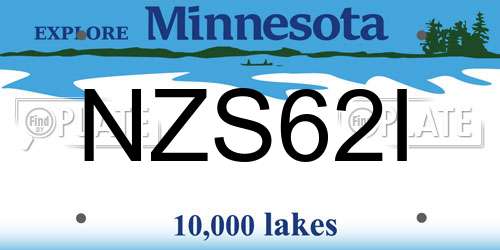 NZS62I Minnesota License Plate
