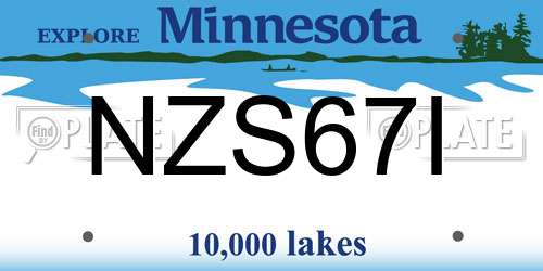 NZS67I Minnesota License Plate