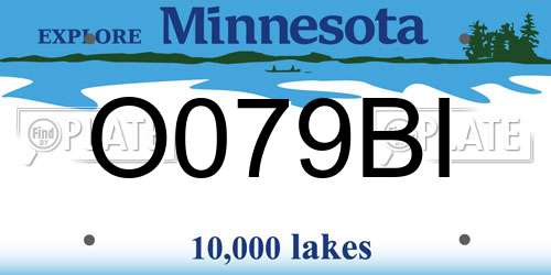 O079BI Minnesota License Plate