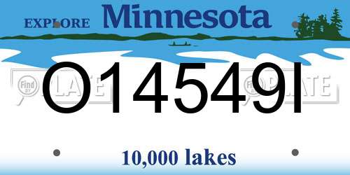 O14549I Minnesota License Plate