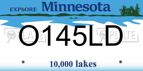 O145LD Minnesota License Plate