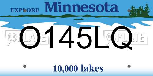 O145LQ Minnesota License Plate