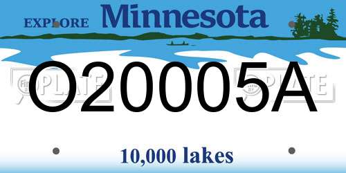 O20005A Minnesota License Plate