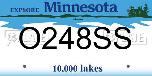 O248SS Minnesota License Plate