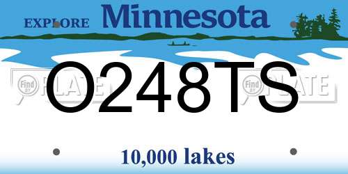 O248TS Minnesota License Plate