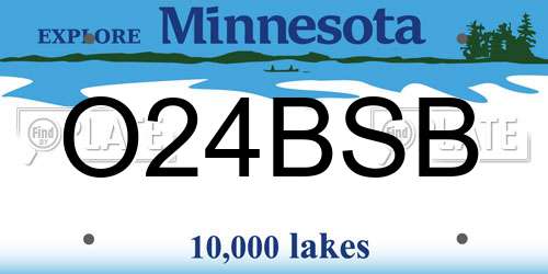 O24BSB Minnesota License Plate