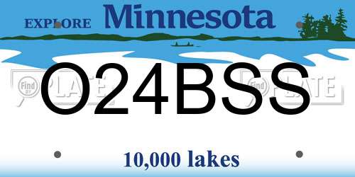 O24BSS Minnesota License Plate