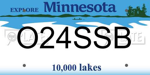 O24SSB Minnesota License Plate