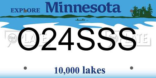 O24SSS Minnesota License Plate