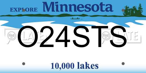 O24STS Minnesota License Plate