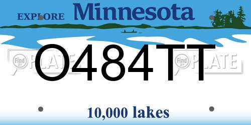 O484TT Minnesota License Plate
