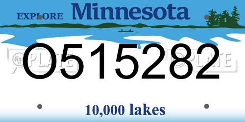 O515282 Minnesota License Plate