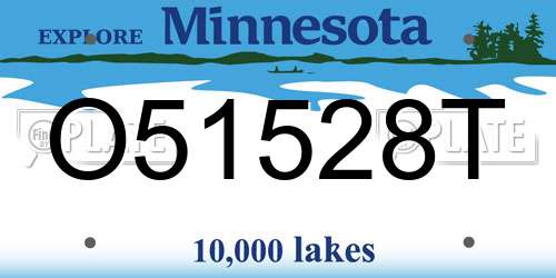 O51528T Minnesota License Plate