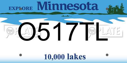 O517TL Minnesota License Plate