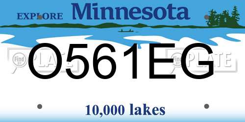 O561EG Minnesota License Plate