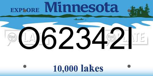 O62342I Minnesota License Plate