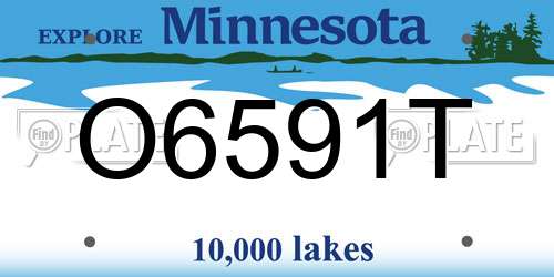 O6591T Minnesota License Plate