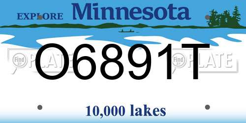 O6891T Minnesota License Plate