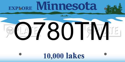 O780TM Minnesota License Plate
