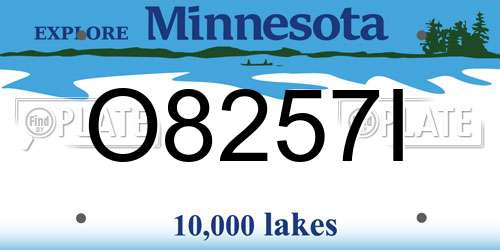 O8257I Minnesota License Plate