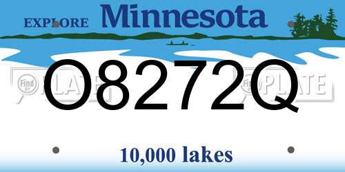 O8272Q Minnesota License Plate