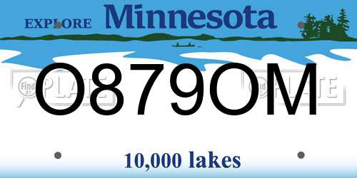 O879OM Minnesota License Plate